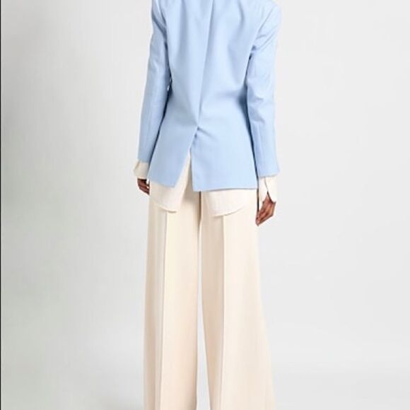 Burberry Women’s Pale Blue Virgin Wool Cut Out Blazer, NWT - Picture 2 of 16